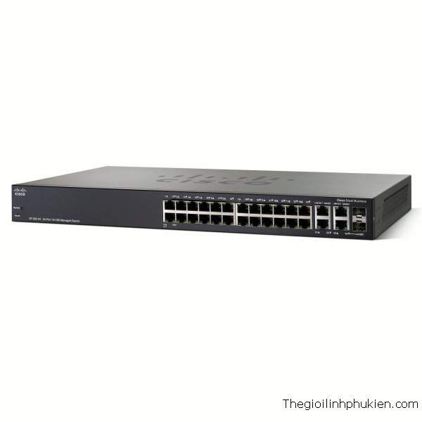 24-port 10/100 + 4-Port Gigabit Switch WebView and PoE/ SF 300-24P 24-port 10/100 PoE Managed Switch w/Gig Uplinks