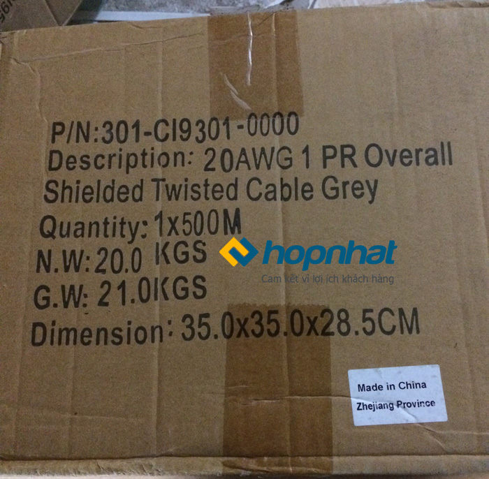 Cáp điều khiển Alantek 20AWG 1PR (301-CI9301-0000)