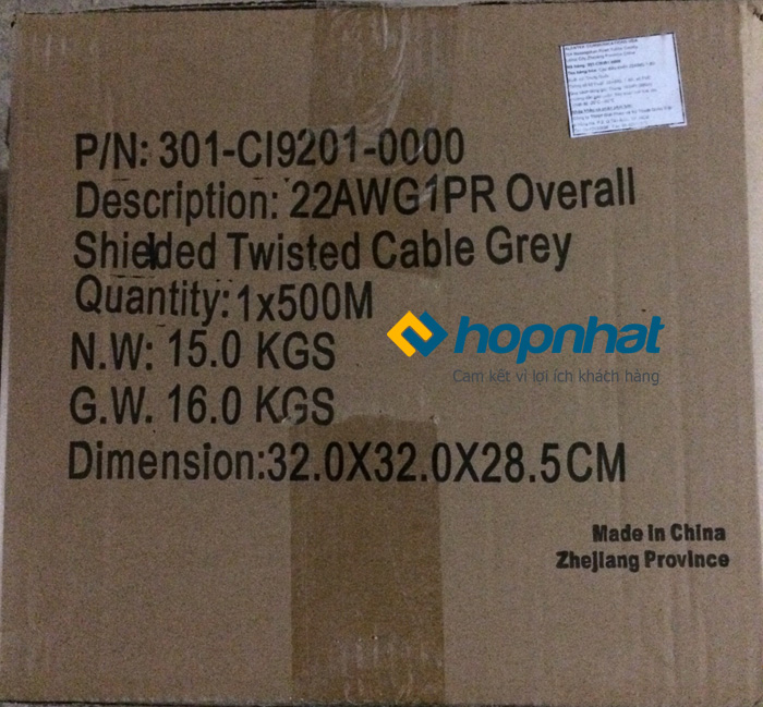 Cáp điều khiển Alantek 22AWG 1PR (301-CI9201-0000) 