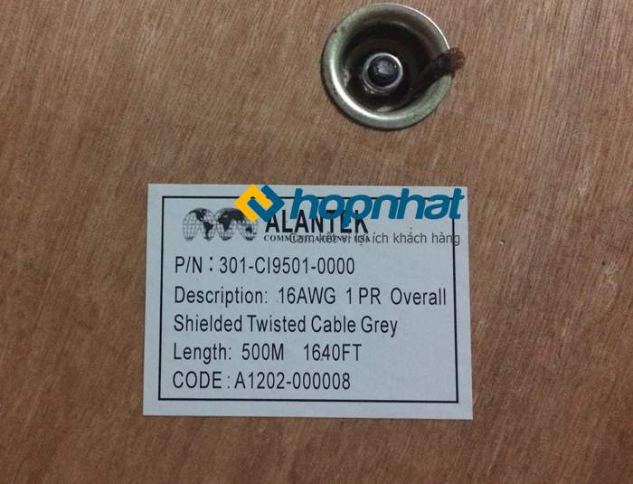 Cáp điều khiển Alantek 16AWG 1PR (301-CI9501-0000)