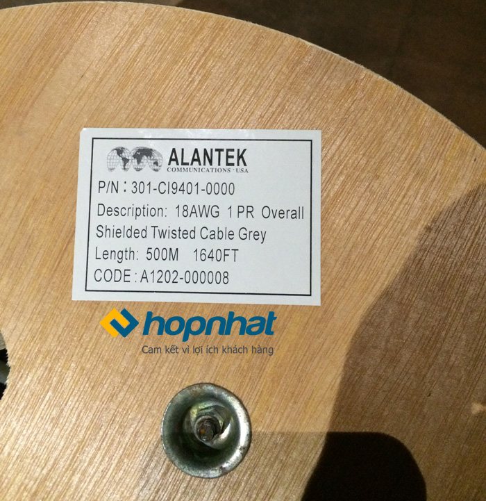 Cáp điều khiển Alantek 18AWG 1PR, Alantek 18AWG 1PR (301-CI9401-0000)