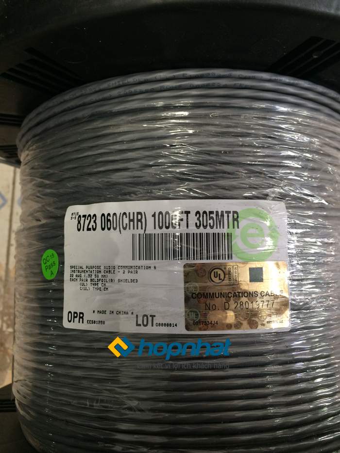 Cáp điều khiển Belden 22AWG 2PR (8723)