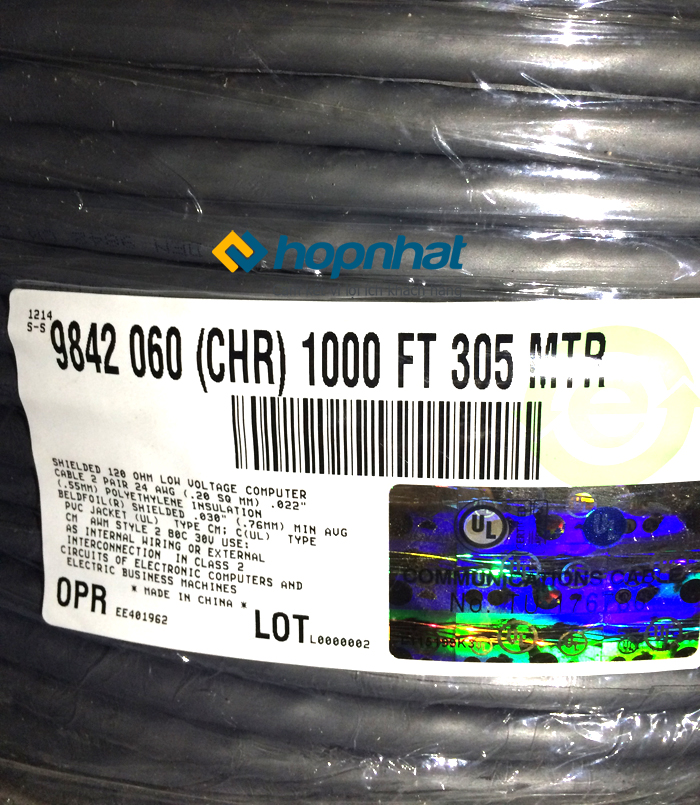 Cáp điều khiển Belden Belden 24AWG 2PR RS485 (9842)