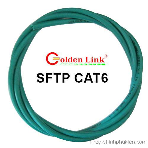 Dây cáp mạng Golden Link SFTP CAT6 Xanh Lá