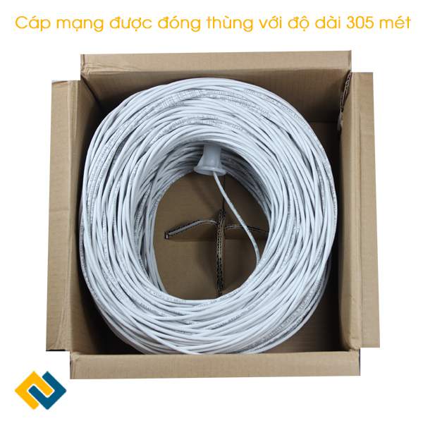 Mở hộp sản phẩm dây cáp mạng LS cat 5e