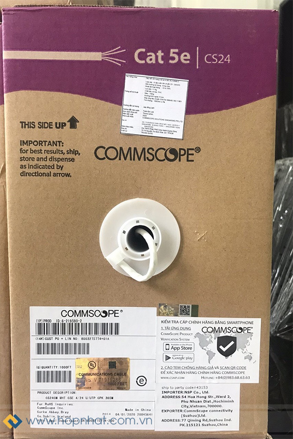 Cáp mạng COMMSCOPE AMP Cat5e